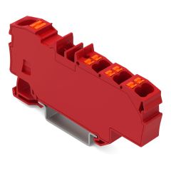 Wago 2206-8033; 60492590; 4066966185812; Distribution terminal block with push-button 1 x 6 mm² / 6 x 1.5 mm²,  red; Pkg qty: 1
