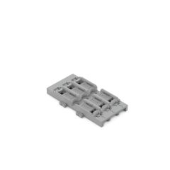 Wago 221-2523; 60486003; 4066966119947; Mounting carrier; 3-way; for inline splicing connector with lever; for screw mounting; gray; Pkg qty: 5