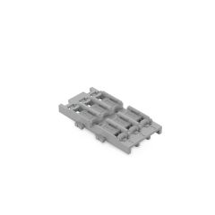 Wago 221-2533; 60486008; 4066966119992; Mounting carrier; 3-way; for inline splicing connector with lever; with snap-in mounting foot; gray; Pkg qty: 5