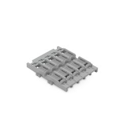 Wago 221-2535; 60486010; 4066966120011; Mounting carrier; 5-way; for inline splicing connector with lever; with snap-in mounting foot; gray; Pkg qty: 5